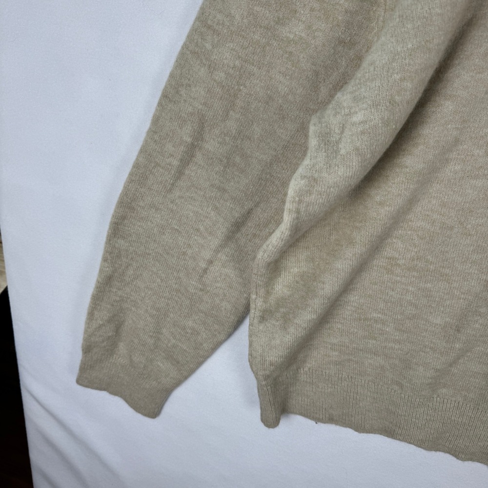 Mode of One Mens Dark Ecru Crew Neck Sweater XL New 100195026MN Beige Fine Knit - Picture 12 of 16